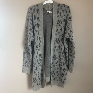 Easel leopard print cardigan